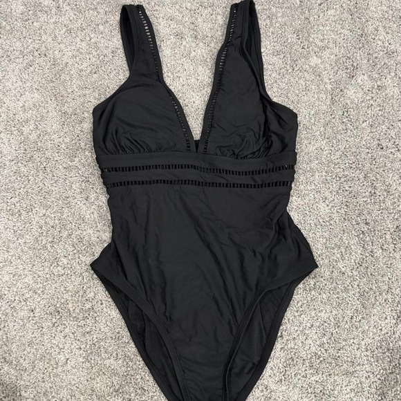 Other - Black Freshwater one piece swimsuit with cutout detail, size M